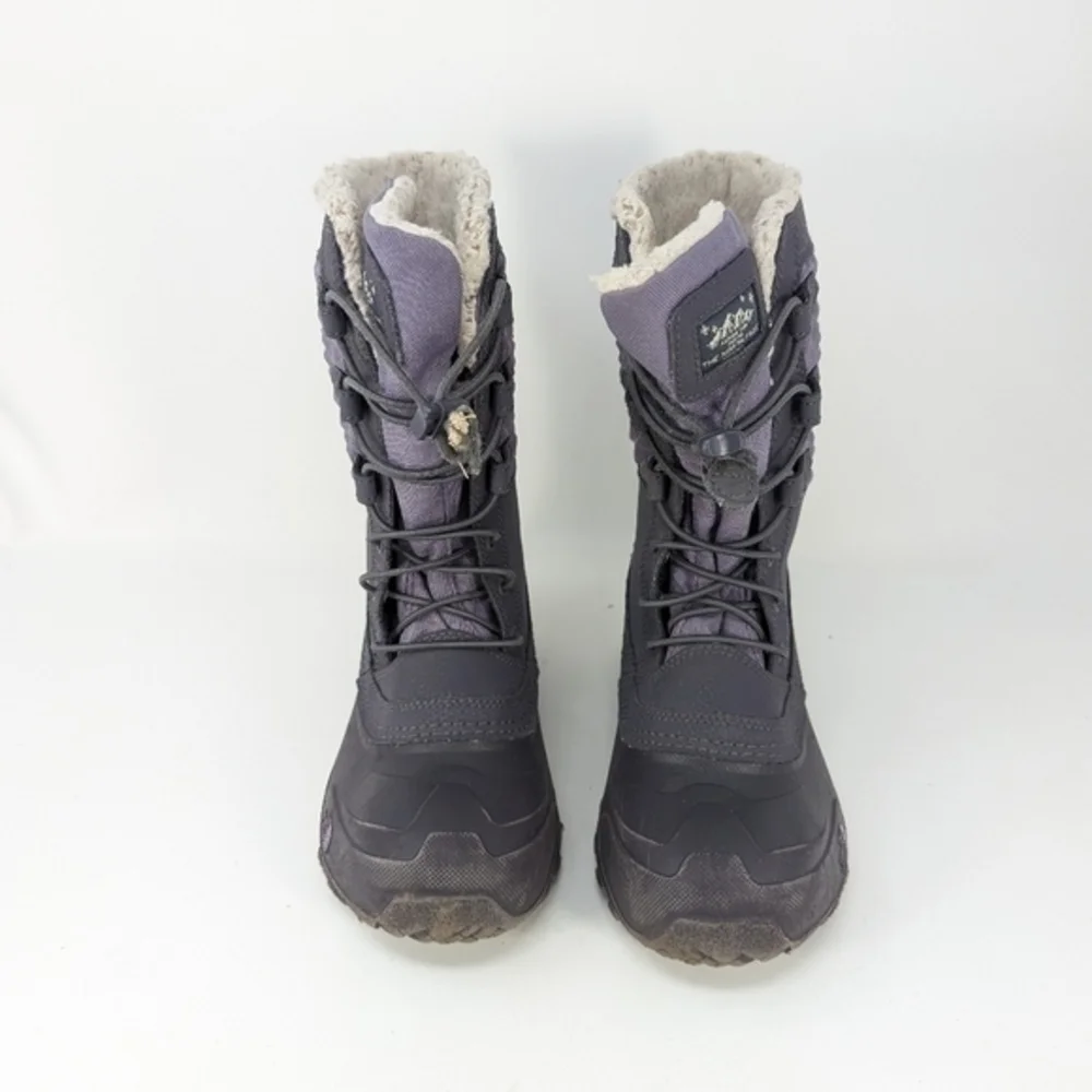 The North Face Girl's Winter Snow Boots Gray Purple‎ Size4_3